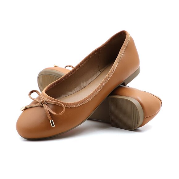 Women's Cushioned Insole Classic Bow Tie Ballerina Flat - Picture 10 of 10